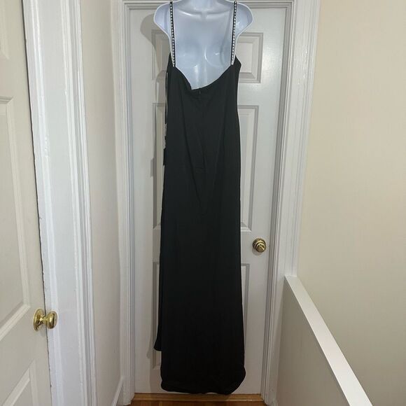 MAC DUGGAL IEENA CRYSTAL DETAIL SWEETHEART NECK TRUMPET BLACK - Picture 5 of 12